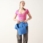 Short Sleeve Square Neck Sport Tops ZY0089