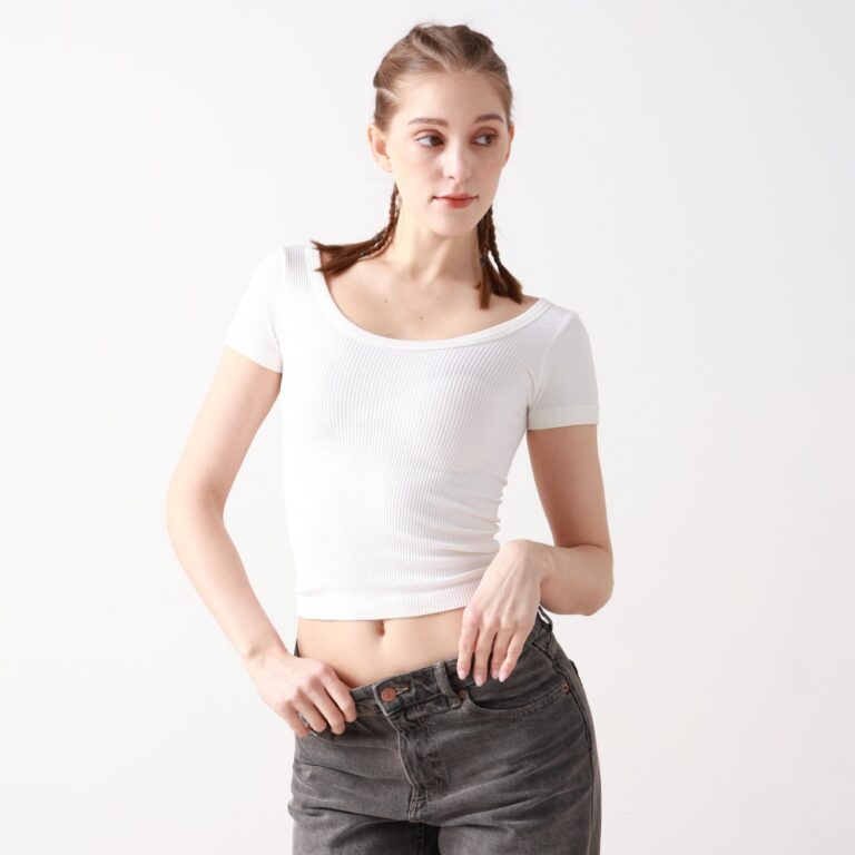 Short Sleeve Square Neck Sport Tops ZY00129