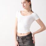 Short Sleeve Square Neck Sport Tops ZY00129
