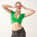 Short Sleeve Square Neck Sport Tops ZY0064