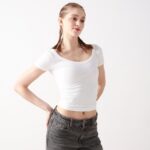 Short Sleeve Square Neck Sport Tops ZY00129