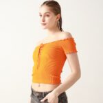 Short Sleeve Square Neck Sport Tops ZY0085